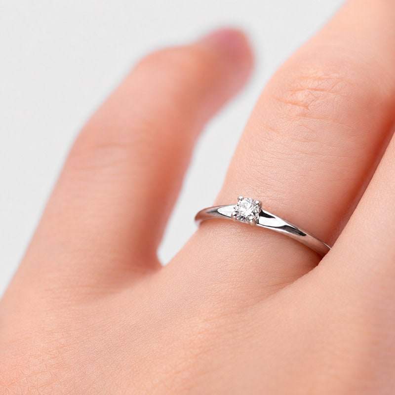 Inel din aur solitaire cu diamant Atria - Image 2